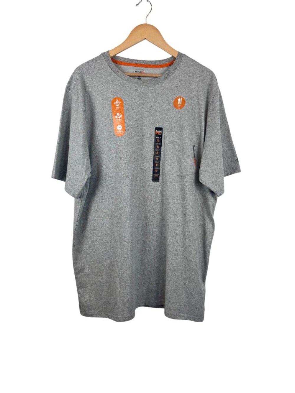 NEW Timberland PRO Mens Gray XL Tall Short-Sleeve T-Shirt WickWork Technology